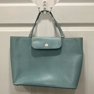 Kate spade xl Caroline-shortnhandle Elegant turquoise Leather Tote Bag